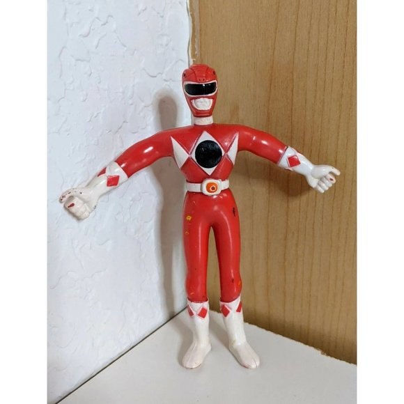 Vintage Bendable Mighty Morphin Power Rangers Figures. The white Power Ranger, t - Picture 3 of 4
